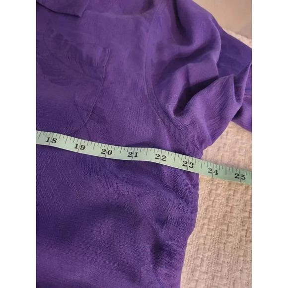 Tommy Bahama 100% Silk Tropical Textured Button Down Shirt Sz L - Picture 7 of 10